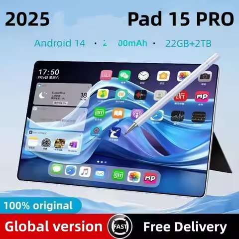 2025 Original Pad 15 Pro Tablet Android14 Snapdragon888 11Inch HD 22GB+2TB 20000mAh 5G Dual SIM Blue