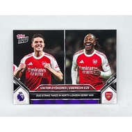 Topps Now 2026 Viktor Gyokers/Eberechi Eze Arsenal 144 Football Card