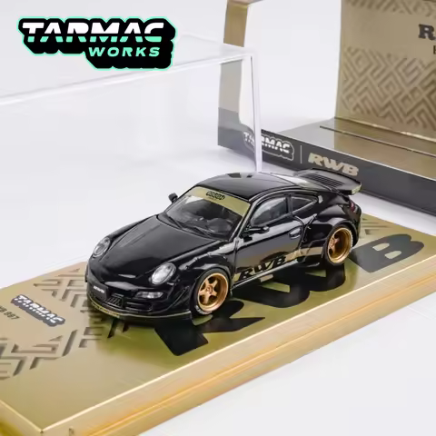 Tarmac Works 1:64 TW RWB 997 Black Alloy Car Model