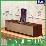 Quality Rechargeable Wooden Radio Bluetooth Speaker MP3 Player Wireless Phone Holder Soundbar SPA360