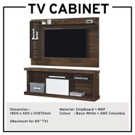 TV Cabinet With Feature Wall TV Mounting  Cabinet Media Storage Cabinet TV Rack TV Console Hanging TV Feature Wall 180cm