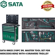 SATA 09925 210PC DR MASTER TOOL SET FOR MERCEDES-BENZ WITH 4 DRAWERS TROLLEY / TOOL TROLLEY SET / TO