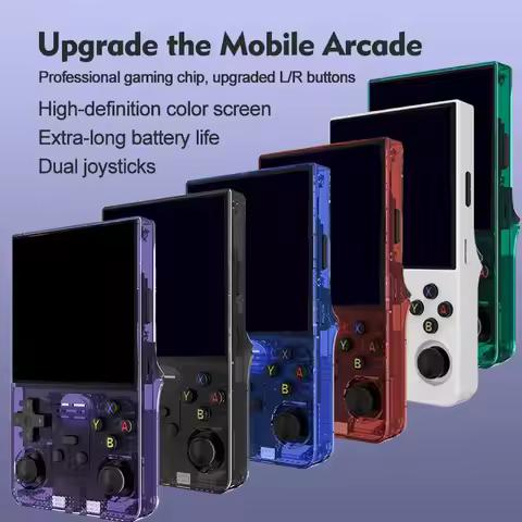 For R39MAX Open Source System 64G Handheld Game Console 4-inch IPS Color Screen Nostalgic Arcade Sim