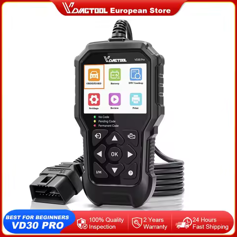 2025 VDIAGTOOL VD30Pro OBD2 Scanner Diagnostic Tools OBDII Code Reader Tool For Check Engine Light B
