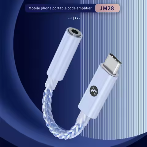 JCALLY JM28 Portable Decoder Adapter DAC CS43198 Chip Type-C To 3.5mm Headphone Amplifier DSD256 32b