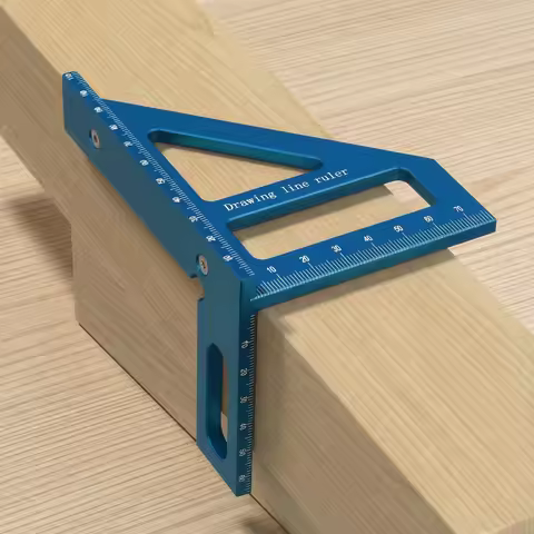Aluminum Alloy Woodworking Ruler Triangle Square 45/90 Degree Multi-Angle Layout Protractor Engineer