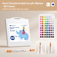 Enmy Dual Tips Acrylic Marker - Washable Marker Pen Arcylic Marker Paint Drawing Colouring Marker Ma