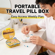 Portable 1 Week Compartment Box Medicine 7 Days Organizer 7 Grids Dispensing Pill Box Travel