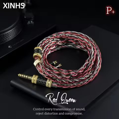 XINHS-711 8-Core Hi-Fi Headphone Upgrade Cable 0.78mm MMCX Dual 3.5mm for FiiO, SIMGOT, Moondrop In-
