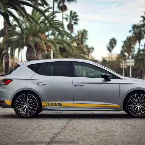 For Seat Leon MK3 MK2 Ibiza 6J 6L FR Ateca Arona 2PCS Car Door Side Stripes Stickers Vinyl Film Deca