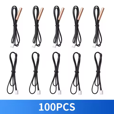100PCS Universal Air Conditioning Temperature Sensor Rubber Copper Head 5k 10K 15k 20K 25K 50K NTC T
