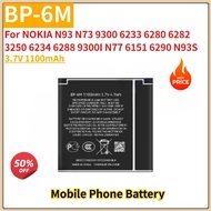 High Quality BP-6M Phone Battery 3.7V 1100mAh For NOKIA N93 N73 N77 6151 6290 N93S 9300 6233 6280 62