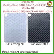 11 inch iPad Pro Back Panel, 12.9 in M1 (2021), iPad Pro M2 (2022), iPad Pro 12.9 (2017) carbon skin