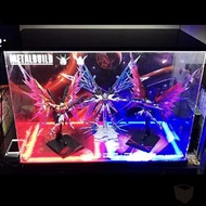 展示盒 突擊自由 命運高達 LED燈 密封盒  模型  展品盒 模型盒 防塵盒 燈盒 燈箱，機動戰士高達 Gundam
