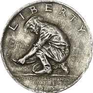7/9-30mm 1925 California Diamond Jubilee Commemorative Half Dollar Coin Retro Silver Coin Foreign Co