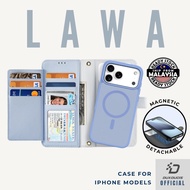 DUX LAWA Detachable 2-in-1 Magnetic Flip Phone Case for iPhone 17E 16E 17 16 15 Pro Max Pro Air Plus