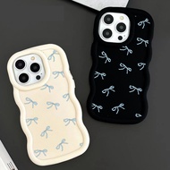 Cute Blue Bow  Case Samsung M55 M15 M54 M14 M34 F34 F23 F54 F15 M06 F55 C55 S24FE S23FE S24Ultra S25