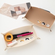 多托盤長方形 [刺繡柴犬] 室內入口儲物托盤狗小禮物米色 A208I