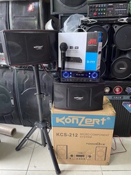 konzert and crown speaker w/ amplifier and karaoke player set(free mic)