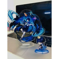 原神甘雨钟离Q版散兵立体大立牌可爱亚克力桌面装饰摆件高颜值Genshin Impact Gan Yu Zhongli Q-version Scaramouche 3D Acrylic Standee 