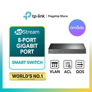 TP-LINK TL-SG2008 JetStream 8-Port Gigabit Smart Switch  (VLAN/QOS/ACL/L2+ Features)