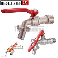 Field Ball Faucet 3/4" (6 Hun) Red Handle Stainless Steel Durable For Gardens Hose Connector There I