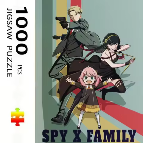Jigsaw Puzzle 1000 Pieces Spy X Family Anime Puzzle Home Decor for Adults Game Family Fun Puzzles Ed
