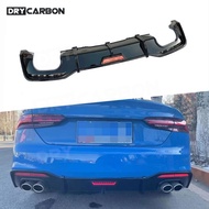 Carbon Fiber Rear Lip Diffuser Spoiler for Audi A5 S5 Sline Sedan 2017+ not Standard Car Gloss Black