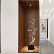 Housewarming New Home Gift Ornaments Crystal Fortune Tree Light Luxury Living Room Entrance Model Ro