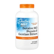 ✅READY STOCK ✅Doctor's Best, Betaine HCL Pepsin & Gentian Bitters, 120 / 360 Capsules