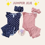 3-15 months jeje baby Jumper newborn baby Romper free headband set newborn baby by little koda