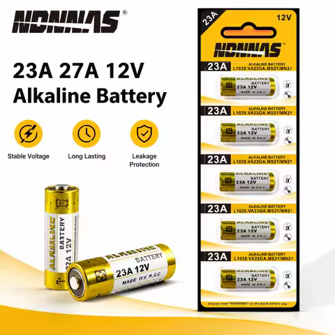 5-100PCS 23A 27A 12V Alkaline Battery A23 E23A L1028 MN21 V23GA GP23A LRV08 Long Lasting Batteries f