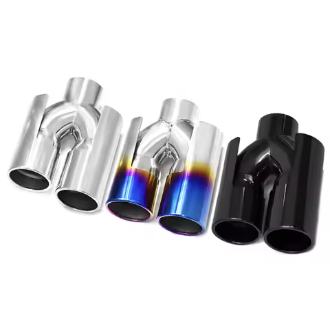 1 Pcs Stainless Steel Dual Exhaust Tip For BMW 535i X1 X3 320i E90 E92 Universal Muffler Tip Tailpip