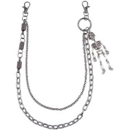 Layered Punk Pants Chain for Men Women Biker Skull wallet chain Belt KeyChains Goth Emo Fashion Keyc