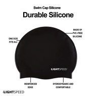 Lightspeed Swim Cap Silicone Adult Silicone Swimming Cap/ Adult Swim Cap Silicone Elastic