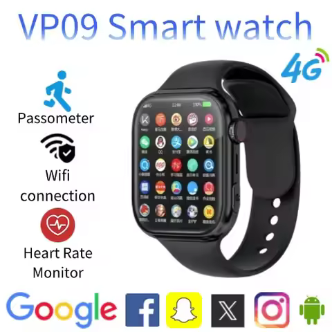 2025 VP09 Smart Watch 4G 5G Dual SIM Android OS GPS Navigation WIFI 8MP Rotating Camera Google Servi