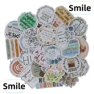 SMILE 100 Pcs Christian Stickers, Easy to Use Multipurpose Bible Verse Stickers, Durable Pvc Biblical Themed Jesus Stickers Water Bottles Luggage Box Laptop Computer