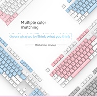 keycaps keycaps custom Daeryou EK815 Mechanical Keyboard Original Keycap Double-Piece White Blue Pin
