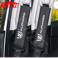 1/2pcs Carbon Leather Car Seat Belt Shoulder Protector Pad For Toyota Alphard AH10 AH20 AH30 AH40 TR