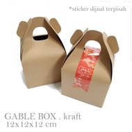 GABLE BOX: 12x12x12 cm | Mug box | Dessert jar box | Dessert hamper box