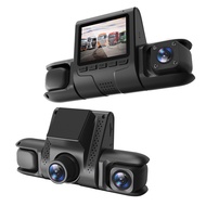 EKLEVA 4 Camera Lens Car DVR 3-Channel Dash Cam HD 1080P Dash Camera Dual Lens Dashcam Video Recorde