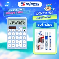 Máy tính cầm tay văn phòng để bàn Thiên Long Flexio - máy tính mini 12 số phù hợp tính toán bảo hành