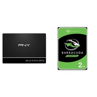 PNY CS900 500GB SSD + Seagate Barracuda 2TB HDD