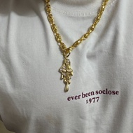 Chrome Hearts outlet necklace 金色吊墜頸鏈