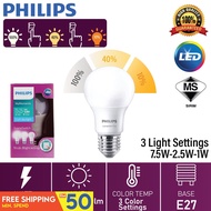 Philips MyMoments 7.5W-2.5W-1W LED Bulb E27 Cool Daylight &amp; Warm White SceneSwitch 3 Light Settings