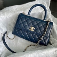 Chanel coco handle small navy blue 罕有顏色