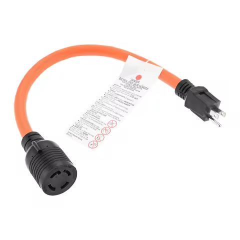 5-15P To L14-30R Generator Welder Adapter Plug Cord 1.5FT Household 15A To Generator Lock in 30A Inl