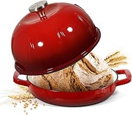 Davivy Enameled Cast Iron Sourdough Dutch Oven, 5QT Dutch Oven for Sourdough Bread, Round Cast Iron 