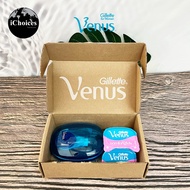 Gillette _ Venus Mini ComfortGlide White Tea Razors for Women 1 Mini Handle + 3 Refills + 1 Case ยิล