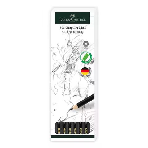 FABER-CASTELL Matte Sketching Pencil HB/2B Pencil Drawing Art Special Pencil 4B/6B/8B/10B/12B/14B Dr